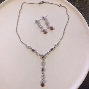 Earrings and necklace